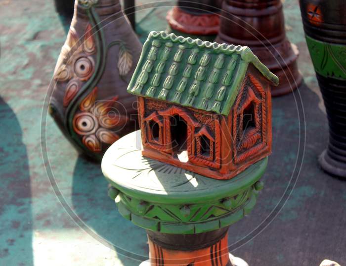 Handcrafted Clay House Decoration