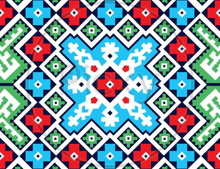 Seamless Pattern With Colorful Squares