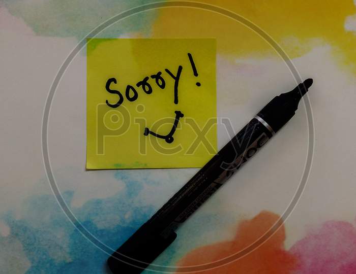 A note saying sorry.
