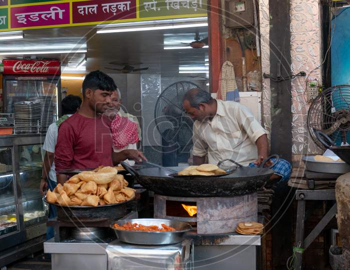 View of local market at Varanasi