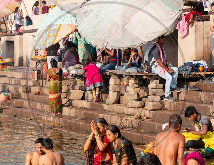 View of local market at Varanasi