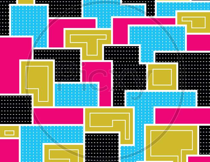 Seamless Geometric Pattern With Squares