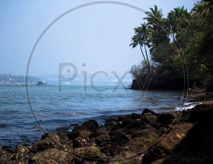 The beach view from South Goa, India