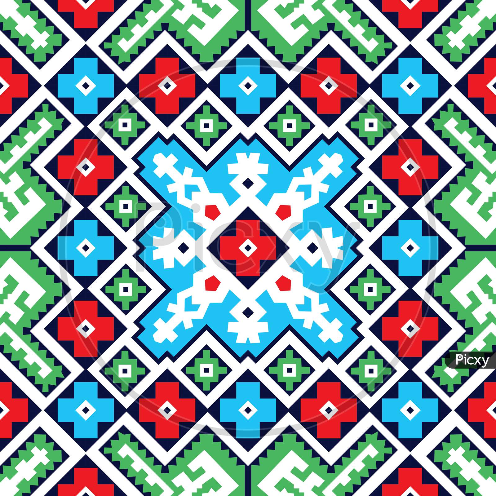 Seamless Pattern With Colorful Squares