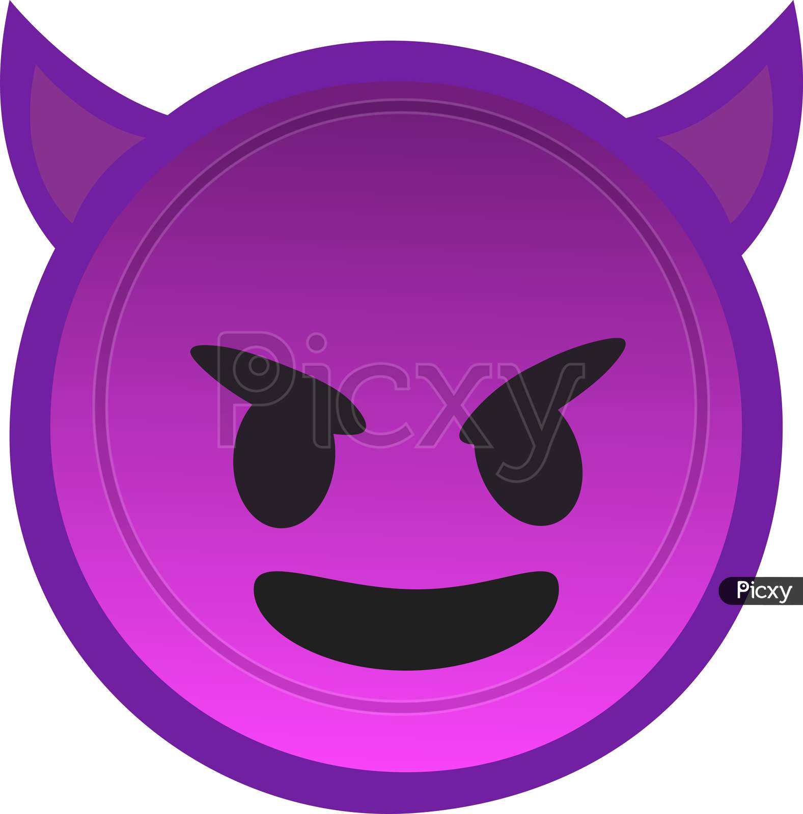 Evil face emoji