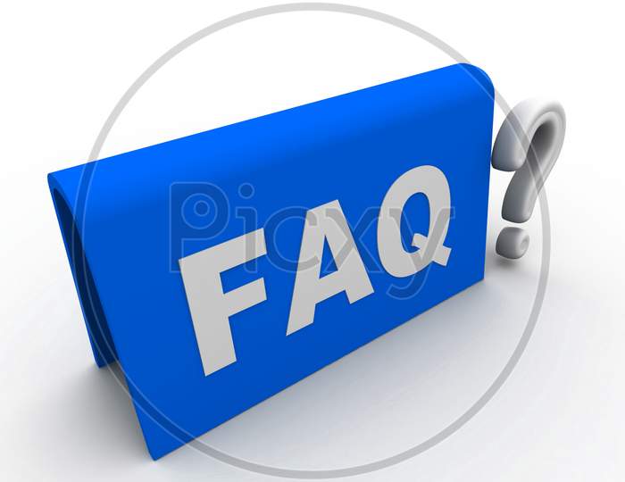FAQ or Frequently Asked Questions Board isolated with White Background