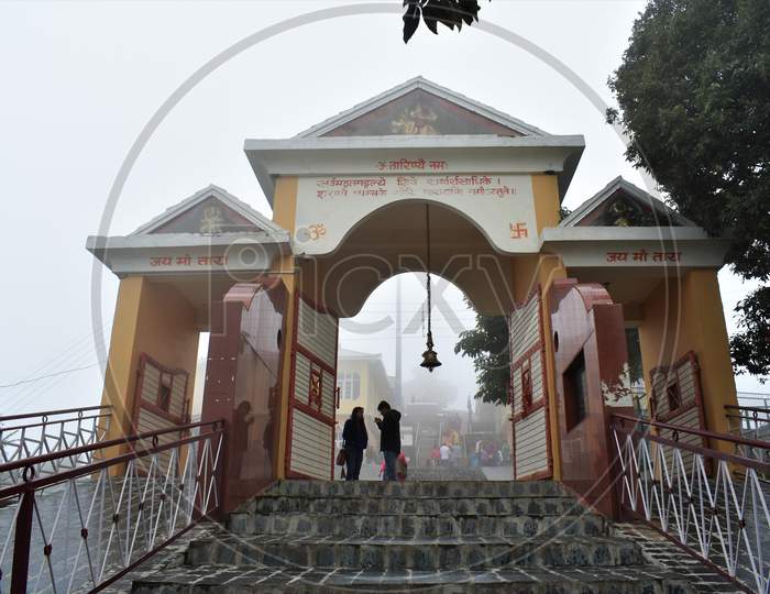 11 August 2018: Tara Devi Temple, Shimla, Himachal Pradesh.