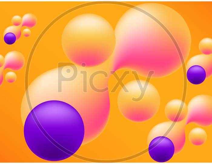 Digital Textile Design Of Rainbow Circle On Abstract Background