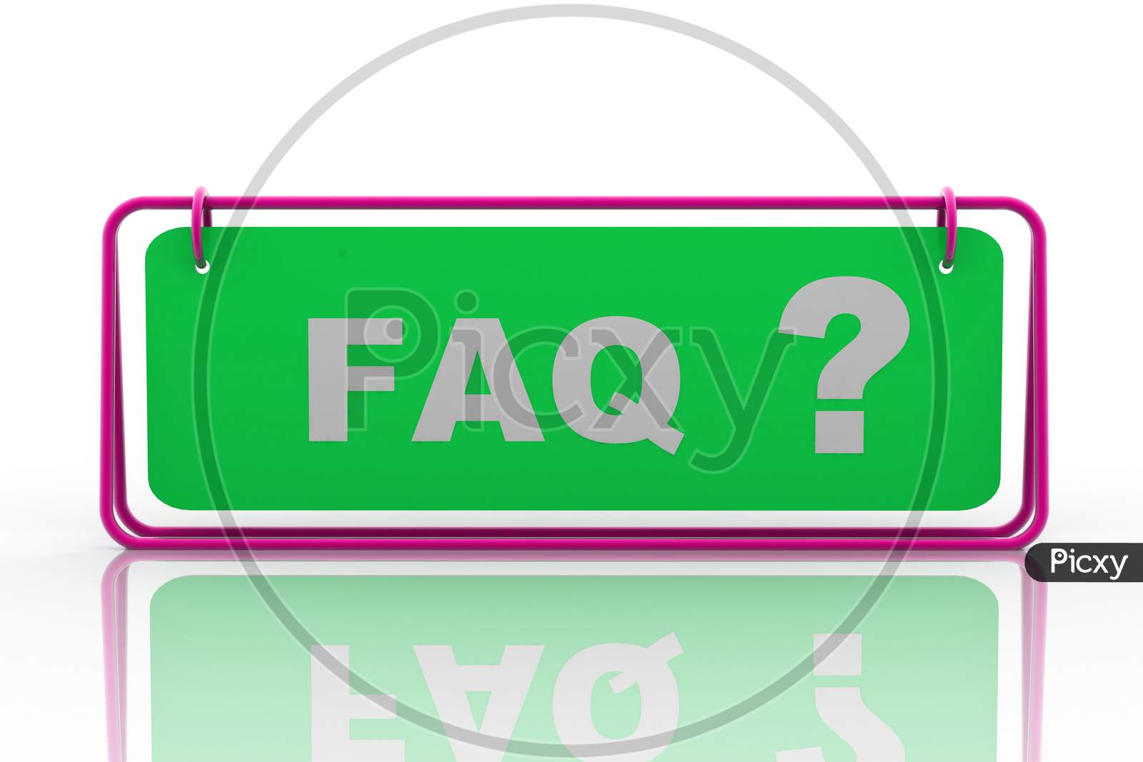 FAQ or Frequently Asked Questions Board Isolated with White Background