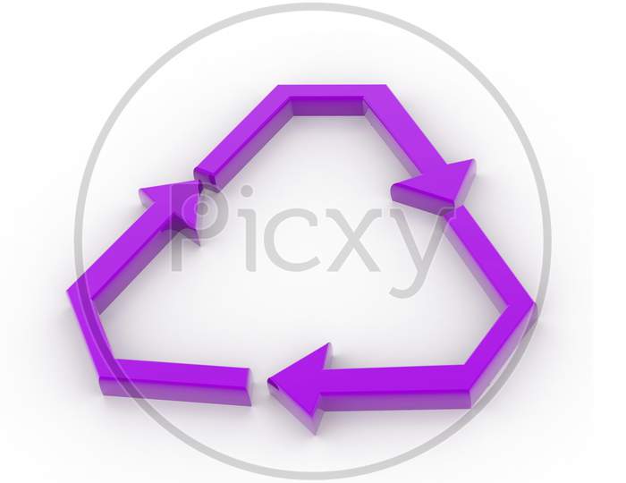Recycle Icon on a White Background