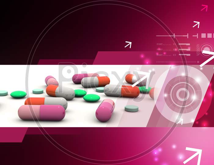 Medical Pills with Tablet