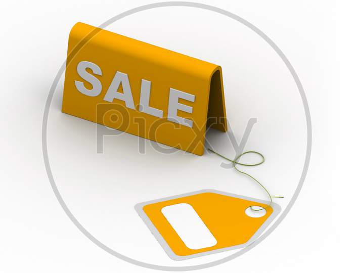 Sale Tag isolated with White Background
