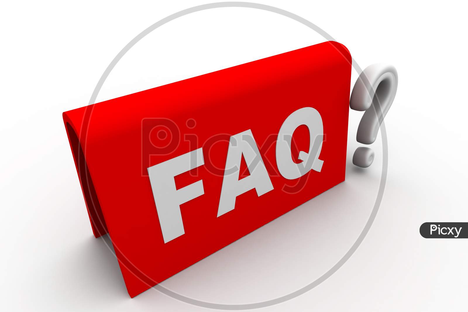FAQ or Frequently Asked Question Board Isolated with White Background
