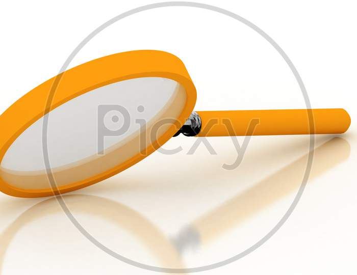 Magnifier on White Background