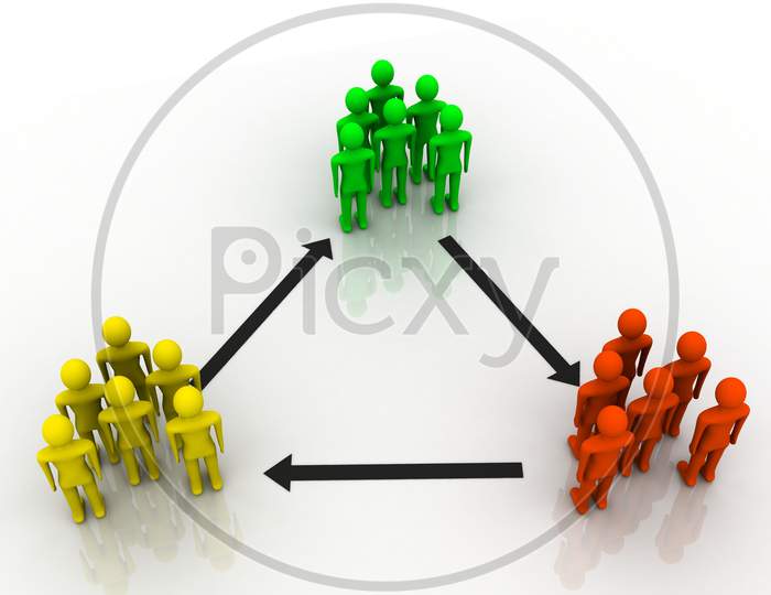 Group of People Connected to Each Other
