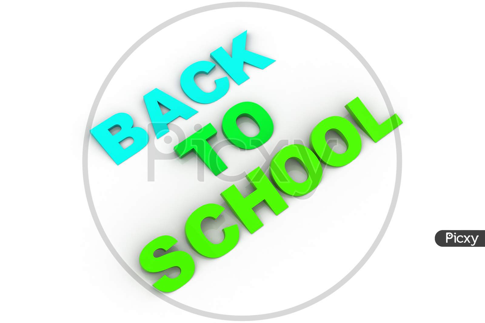BACK TO SCHOOL on White Background