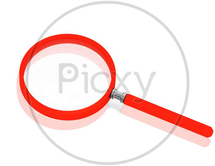 Magnifier on a White Background