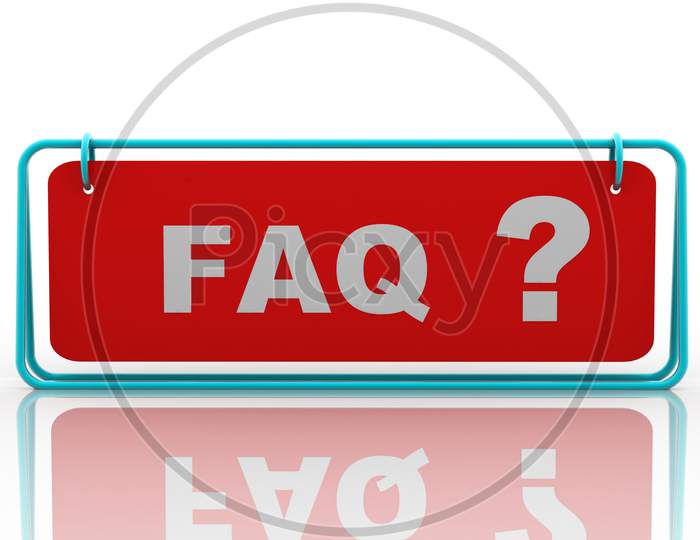 FAQ or Frequently Asked Question Board Isolated with Background
