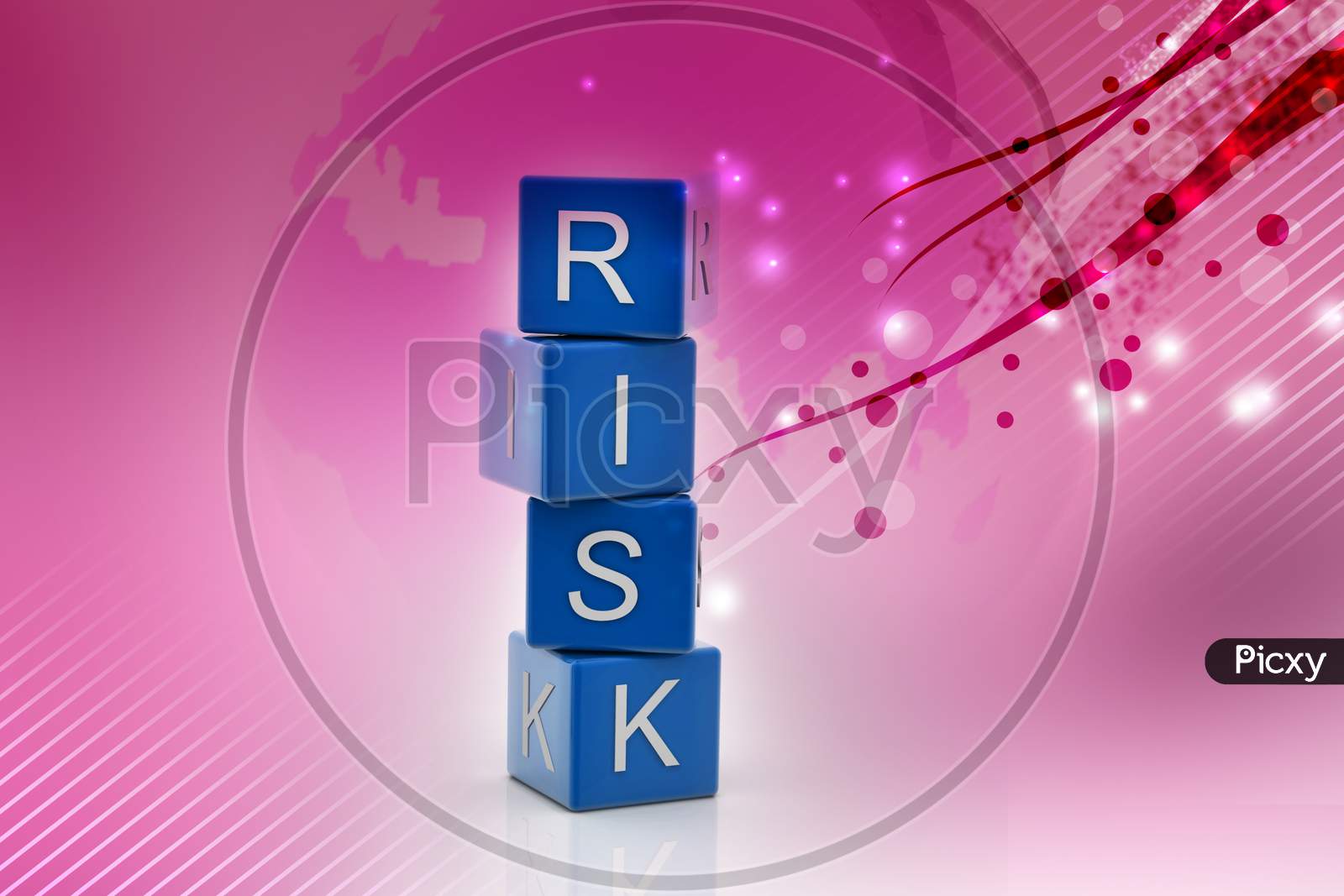 RISK Texted Blocks in Coloured Background