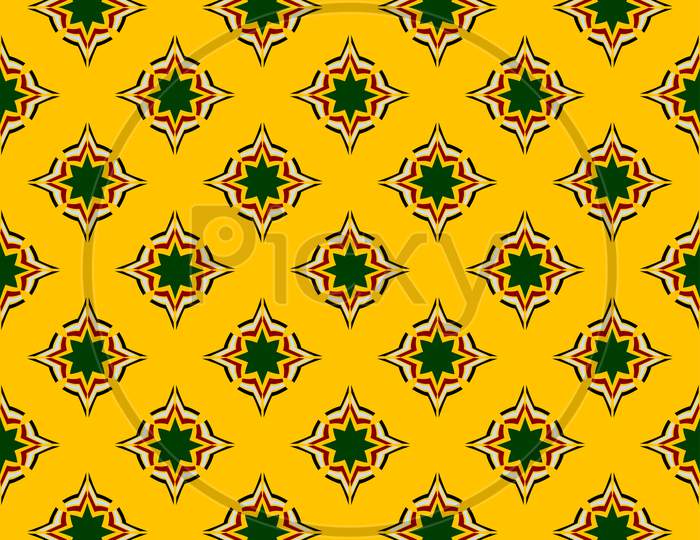 Seamless Vector Pattern. Background Texture In Geometric Ornamental Style