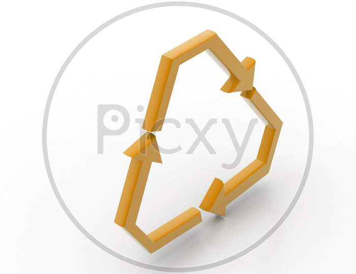 Recycle Icon on White Background