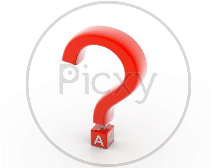 Question Mark Symbol isolated with White Background