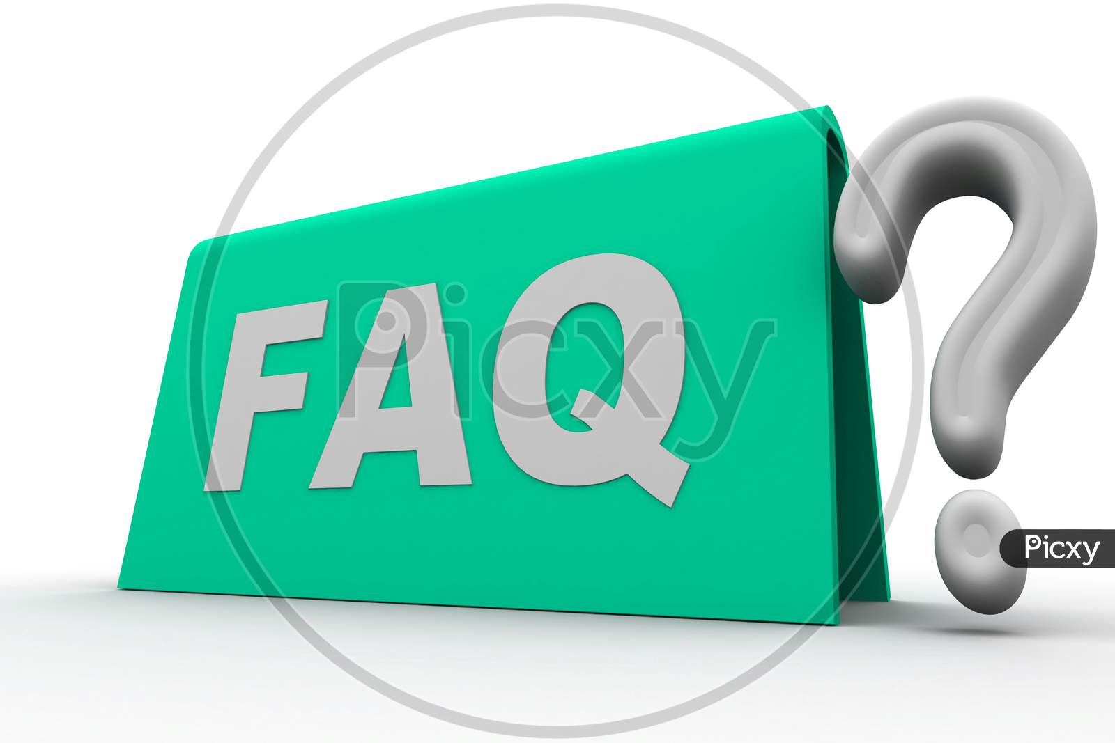 FAQ or Frequently Asked Questions Isolated with White Background