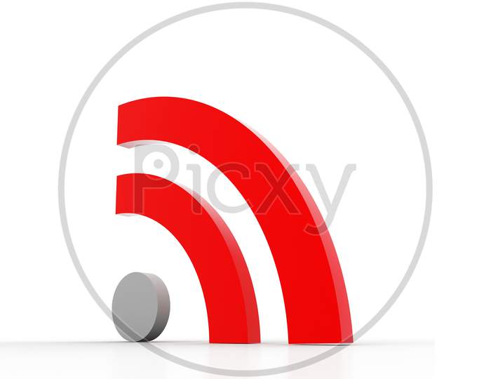 Wifi Signal Icon on White Background