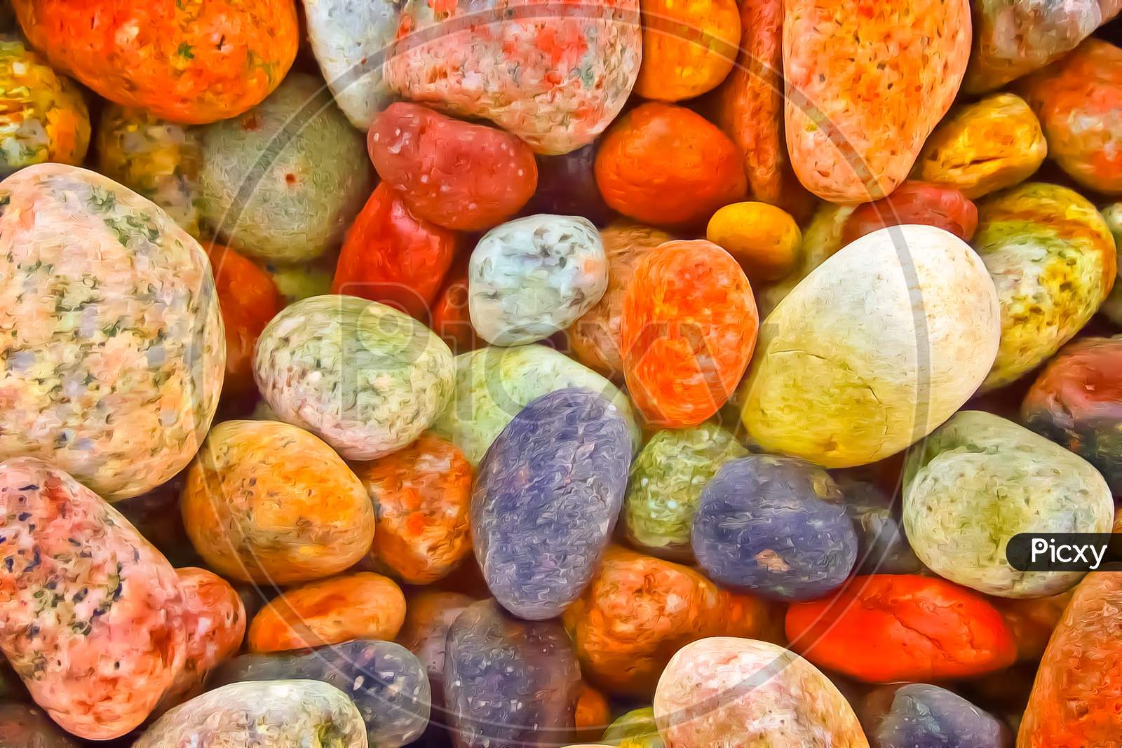 Colourful stones