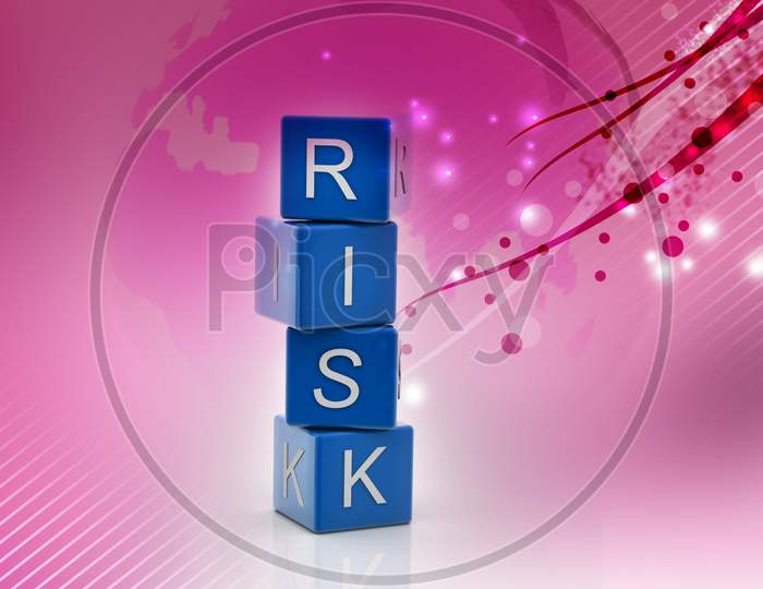 RISK Texted Blocks in Coloured Background