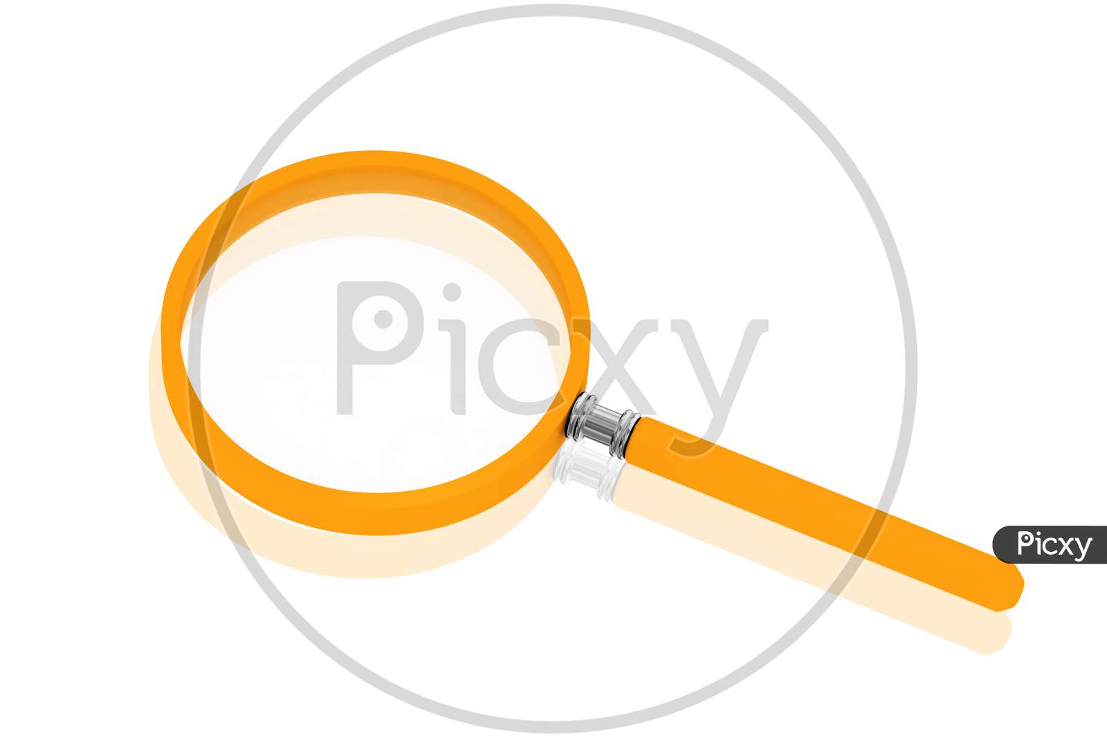 A Magnifier on White Background