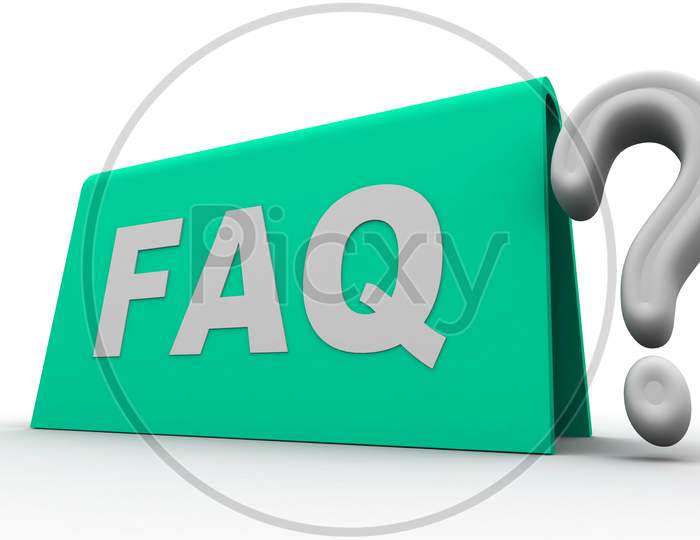 FAQ or Frequently Asked Questions Isolated with White Background