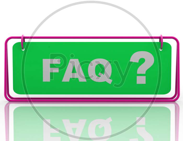 FAQ or Frequently Asked Questions Board Isolated with White Background