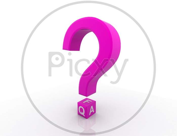 Question Mark Symbol Isolated with White Background