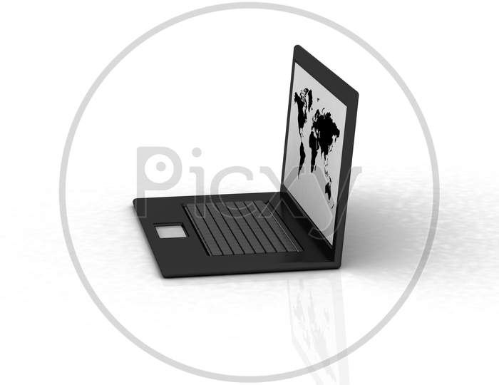 Laptop isolated with White Background