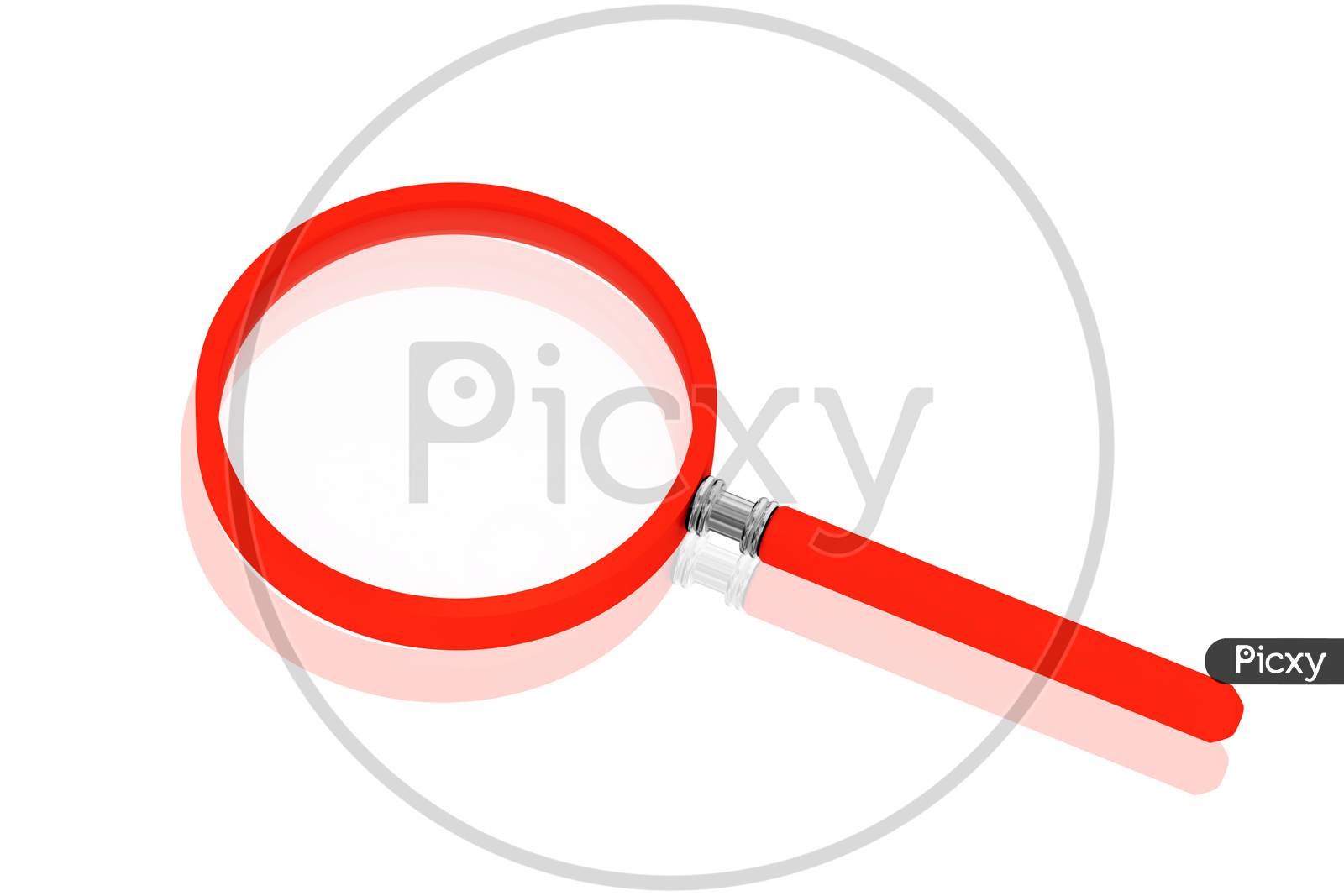 Magnifier on a White Background