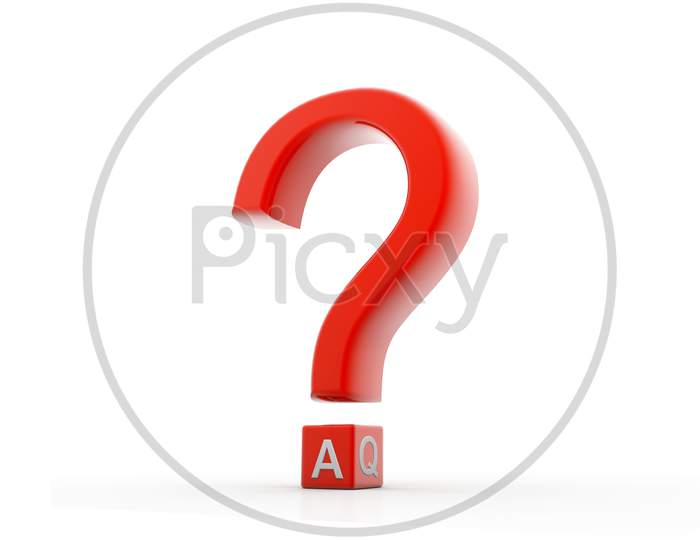 Question Mark Symbol Isolated with White Background