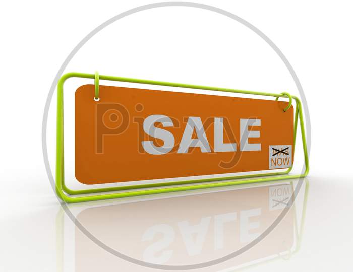 Sale Board Isolated with White Background