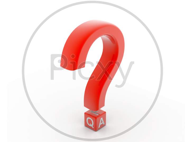 Question Mark Logo Isolated with White Background