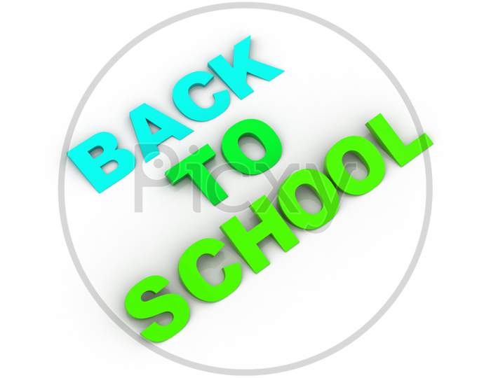 BACK TO SCHOOL on White Background