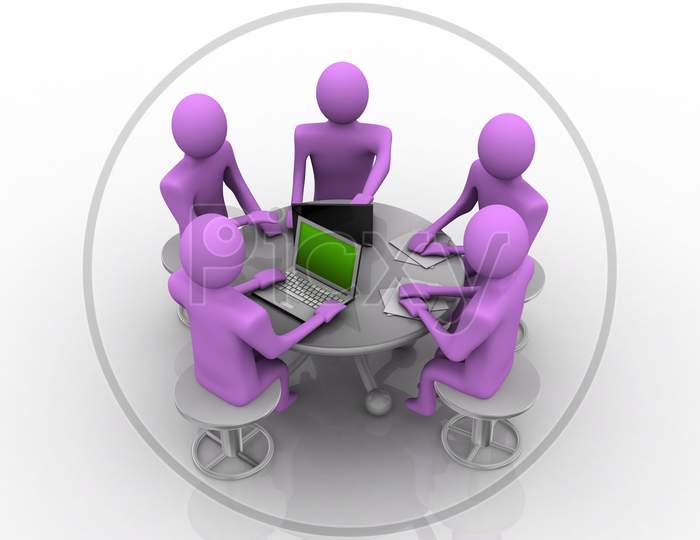 Group of People sitting on a Table and discussing
