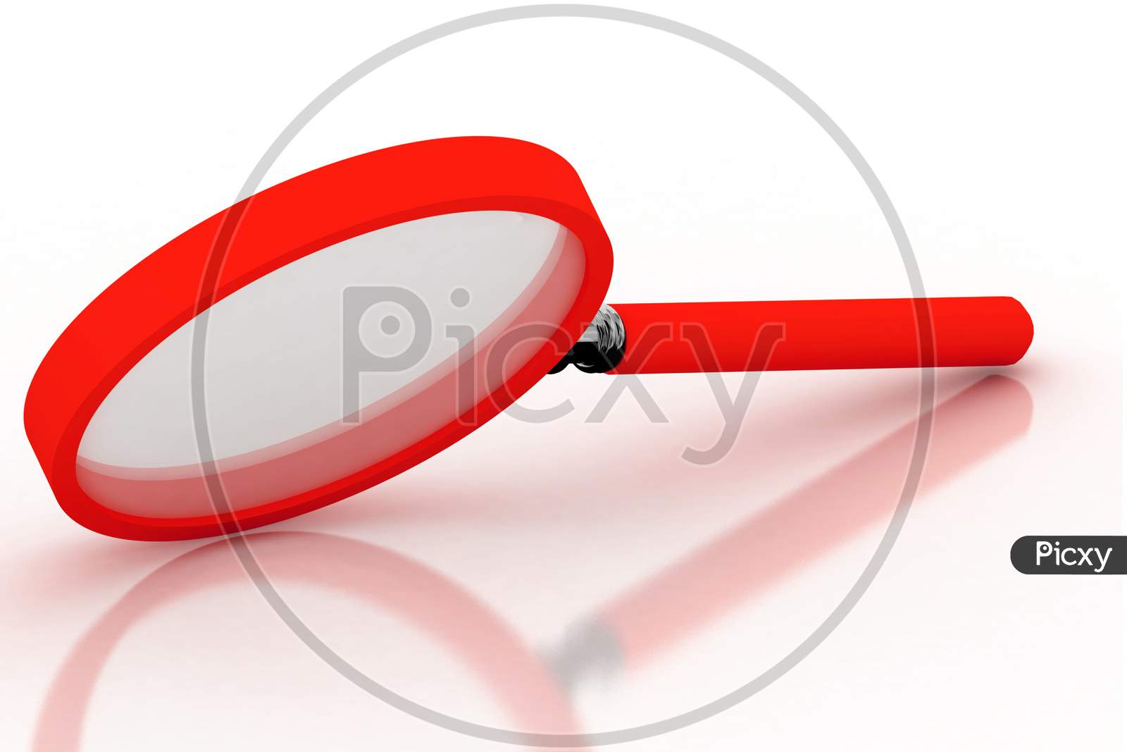 Magnifier on White Background