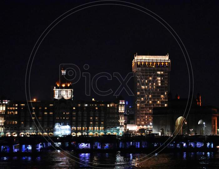 Beautiful City Lights Captured At Night In Mumbai.