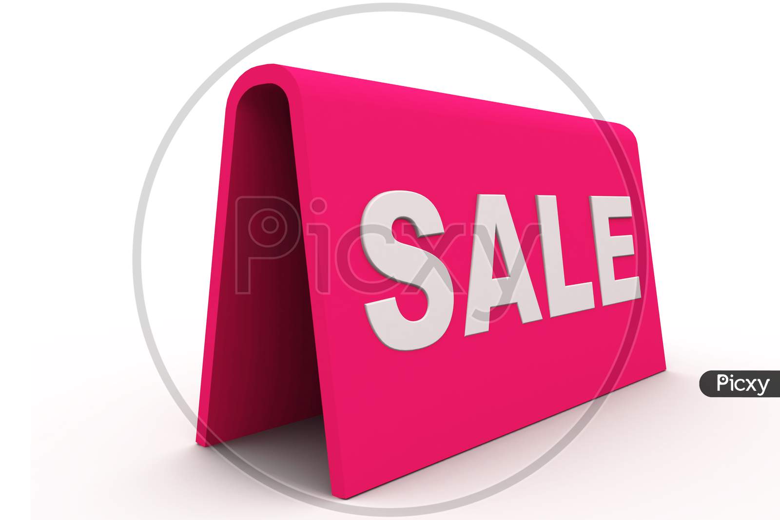 A Sale Board Isolated with White Background
