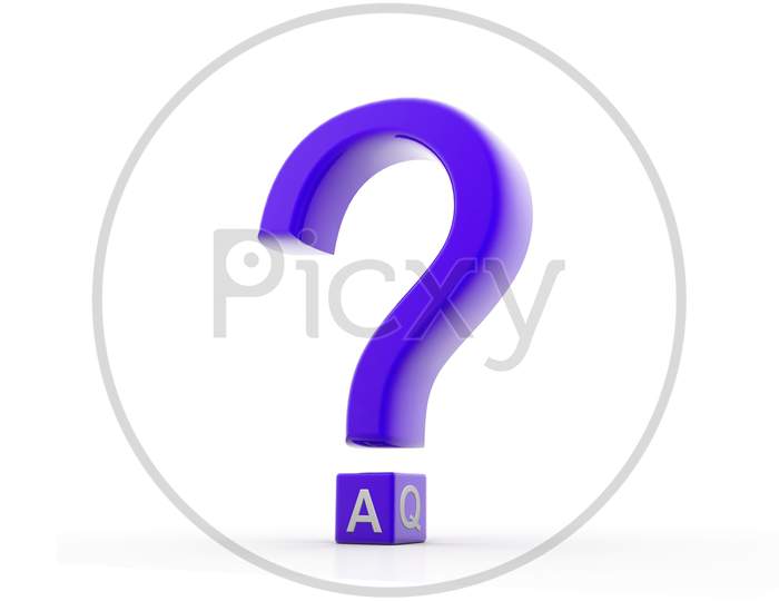 Q and A Block on White Background