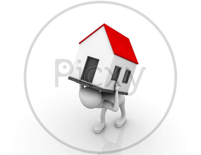 Concept of Person Carrying House