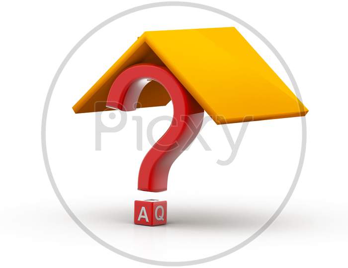 Question Mark with House Roof Top