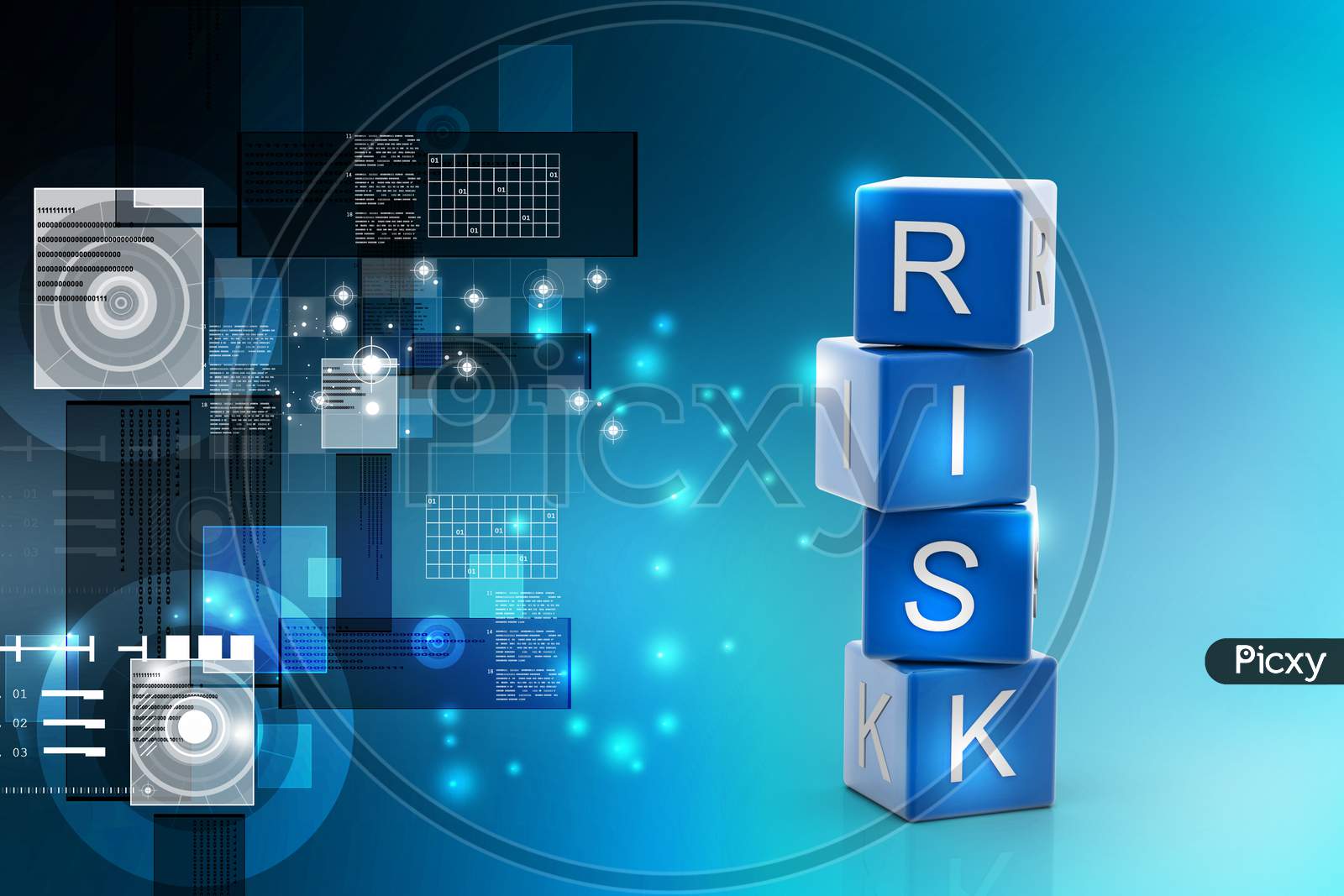 RISK Texted Blocks with Coloured Background