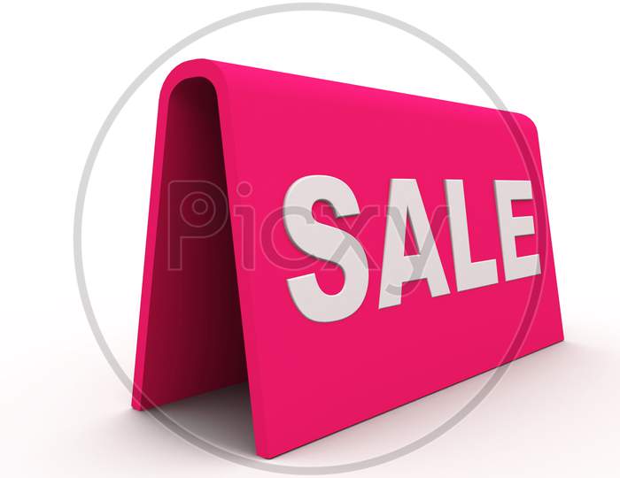 A Sale Board Isolated with White Background