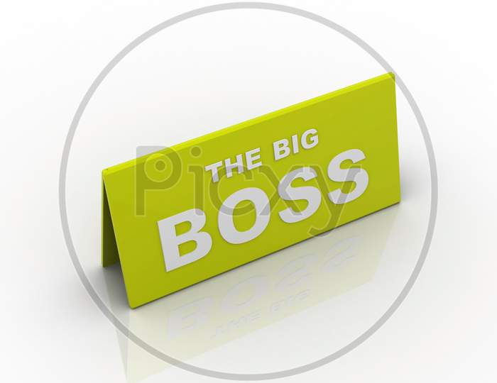 The Big Boss Board on White Background